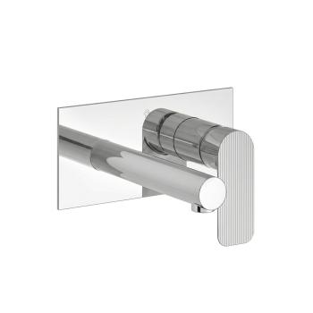 Built-in single handle lavatory set.